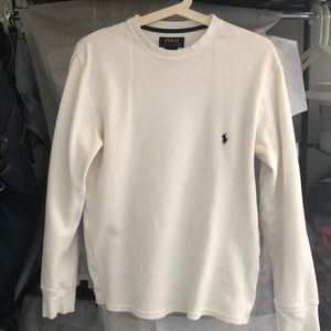 White Polo Ralph Lauren Waffle Thermal